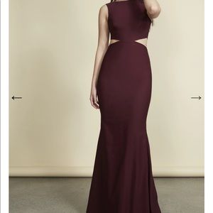 Arti gogna S burgundy Power cut out maxi dress
